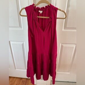 Max Studio Fuchsia Ruffled Blouse